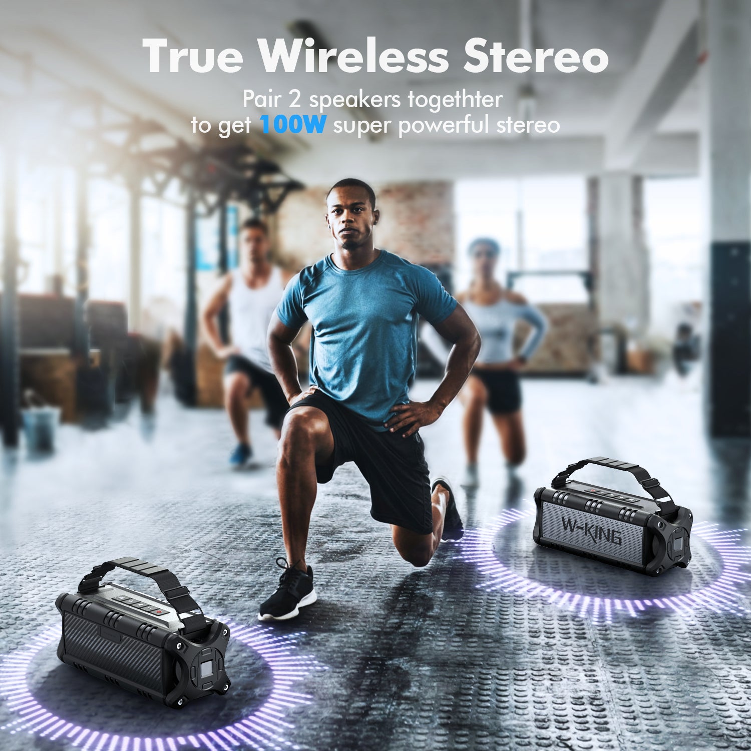 W-KING D8 90W Outdoor Bluetooth Speaker with Deep Bass