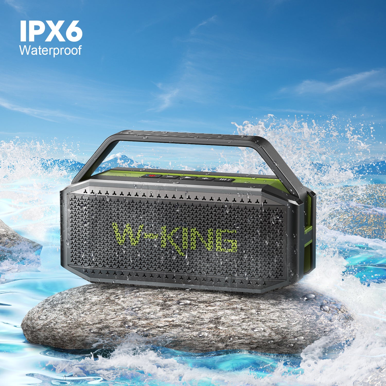 W-KING D9 60W RMS Portable Bluetooth Speaker with Deep Bass