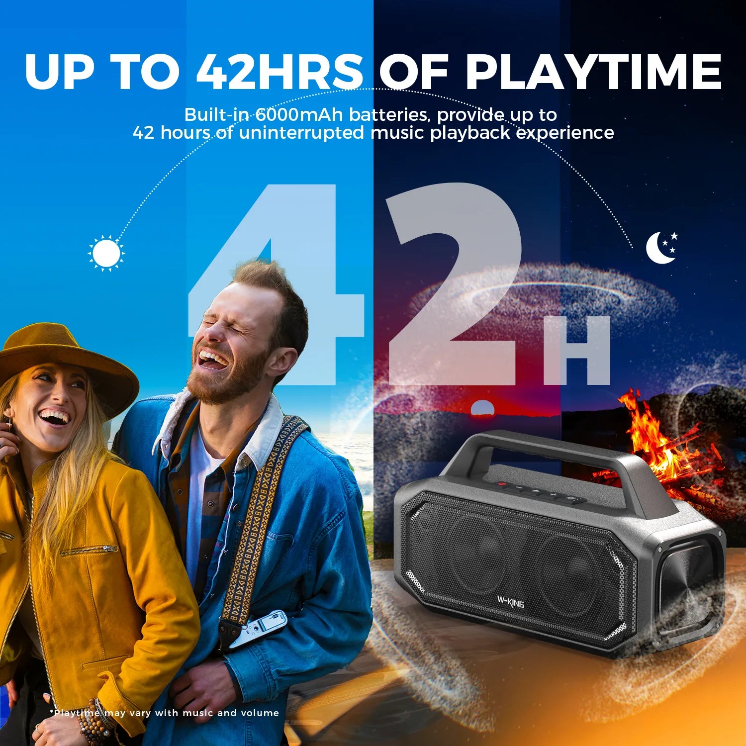 W-KING BT261 80W Outdoor Bluetooth Party Speaker with Deep Bass