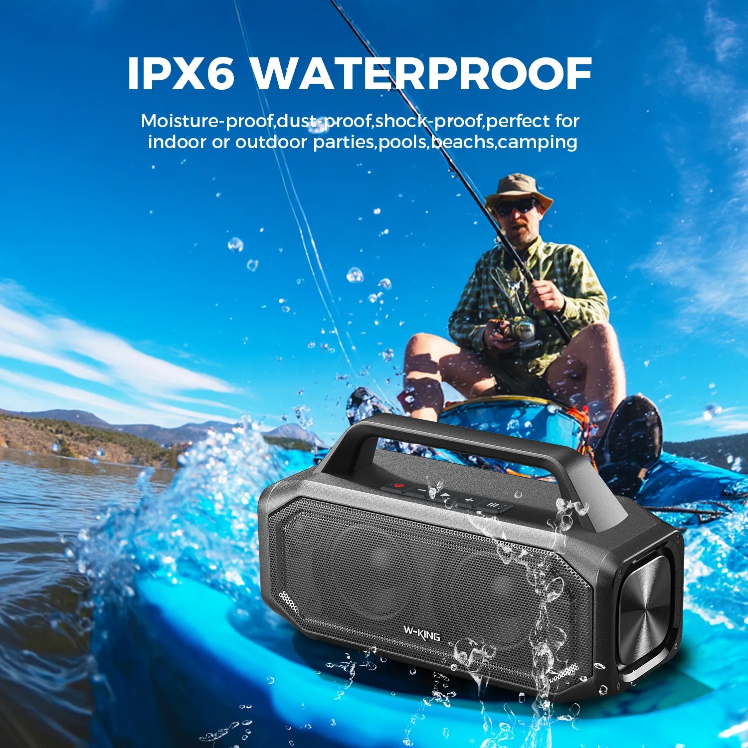 W-KING BT261 80W Outdoor Bluetooth Party Speaker with Deep Bass