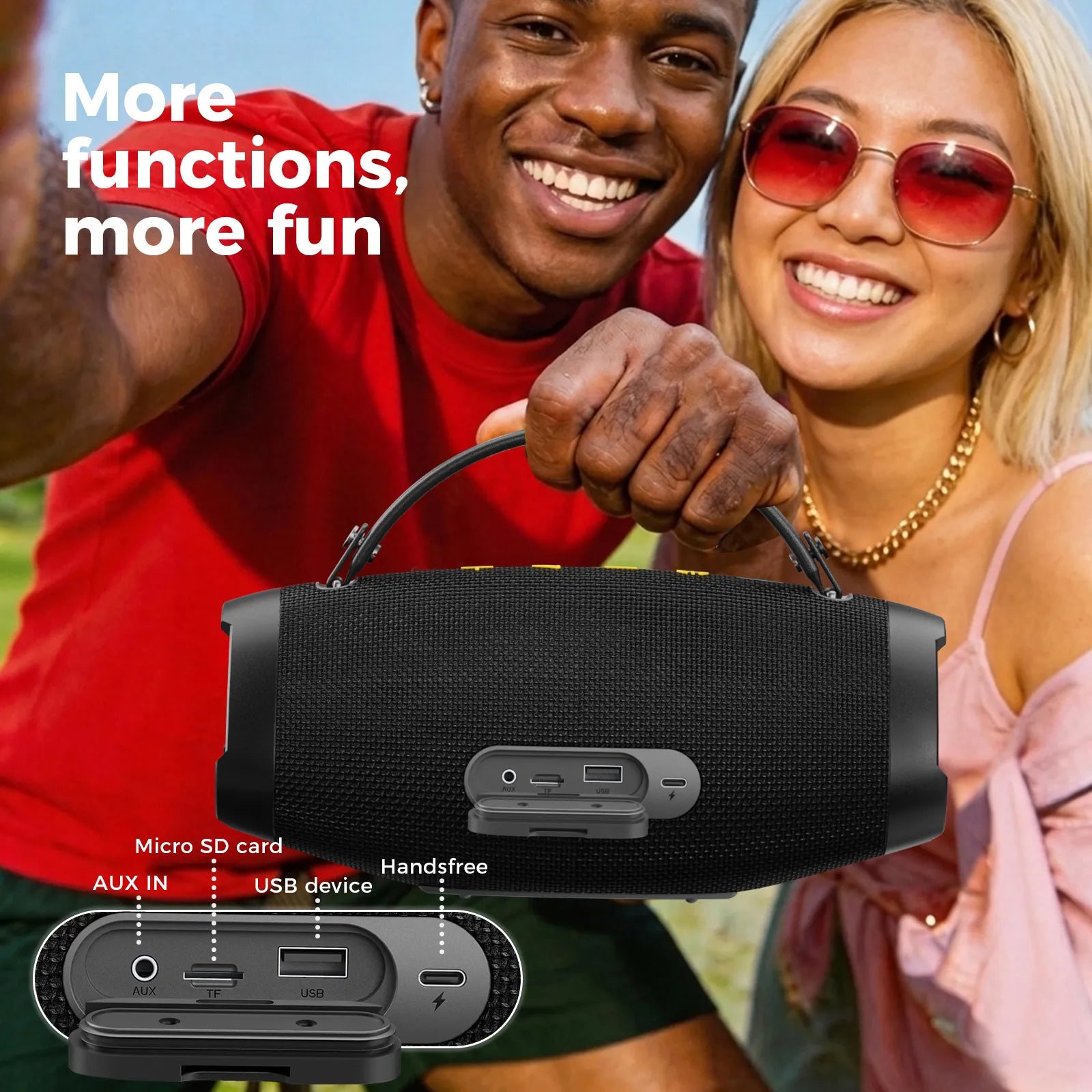 W-KING X10S 50W Outdoor Bluetooth Party Speaker with Deep Bass