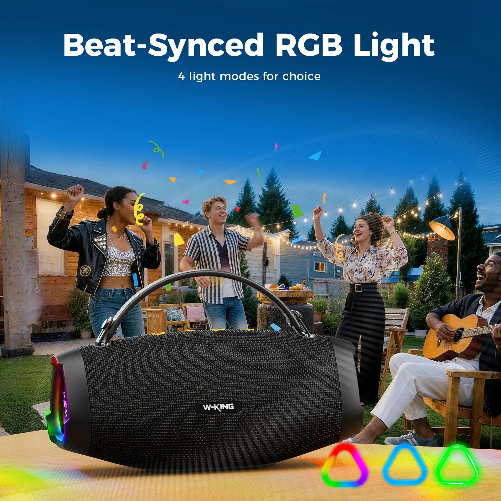 W-KING X10S 50W Outdoor Bluetooth Party Speaker with Deep Bass