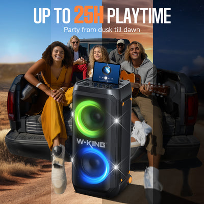 W-KING T12 370W Powerful Bluetooth Party Speaker with Subwoofer Bass