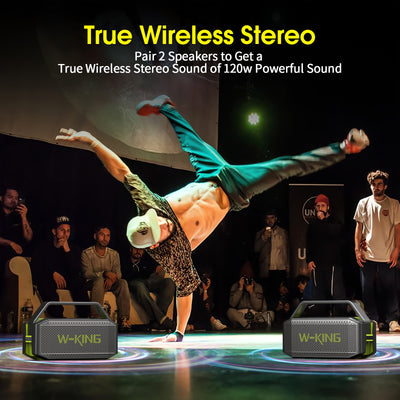 W-KING D9 60W RMS Portable Bluetooth Speaker with Deep Bass