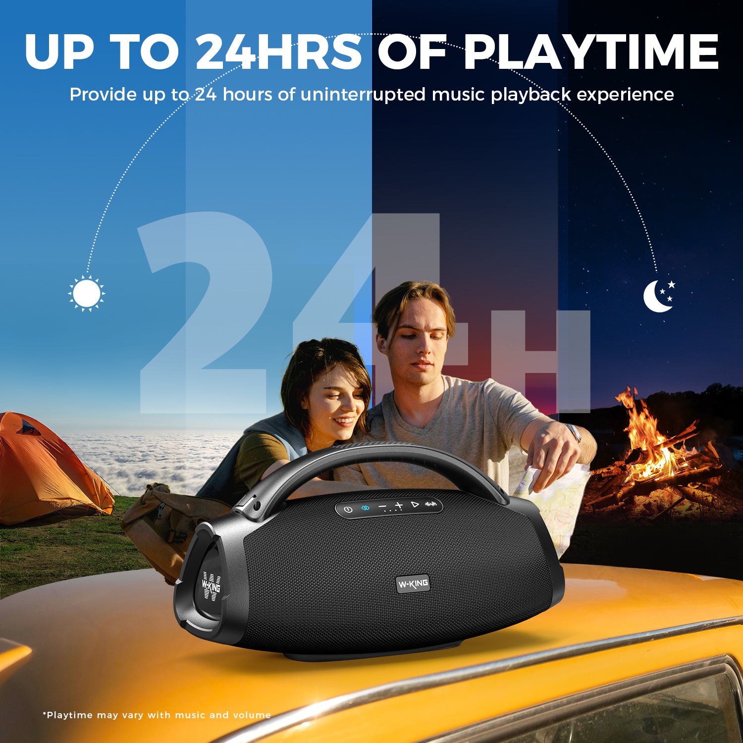 W-KING X20S 140W RMS Portable Bluetooth Party Speaker with Deep Bass ( W-KING X20S 140W RMS Portable Bluetooth Party Speaker with Deep Bass (