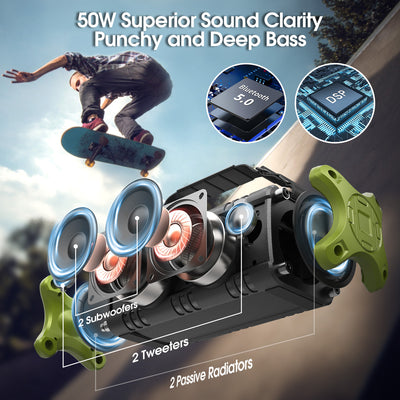 W-KING D8 90W Outdoor Bluetooth Speaker with Deep Bass