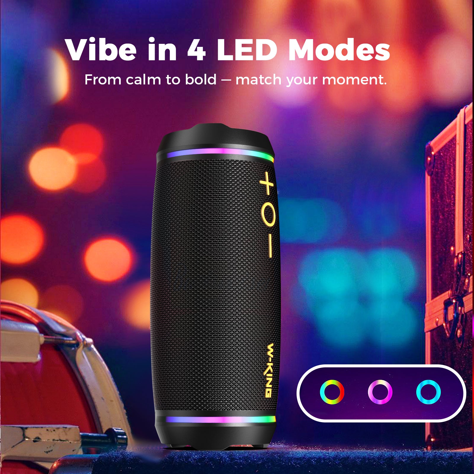 W-KING D220 40W RMS Portable Bluetooth Speaker with Stereo Sound