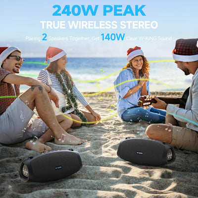W-KING X10 120W Portable Outdoor Bluetooth Speaker with Powerful Bass