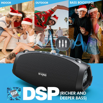 W-KING X10 120W Portable Outdoor Bluetooth Speaker with Powerful Bass