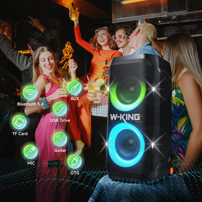 W-KING T12 370W Powerful Bluetooth Party Speaker with Subwoofer Bass
