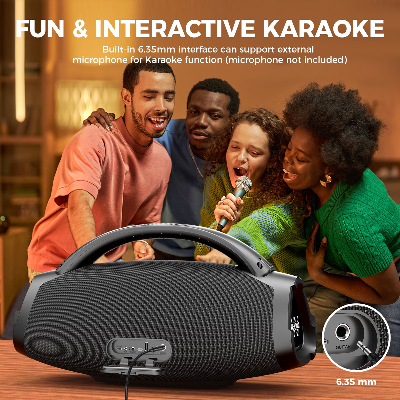 W-KING X20S 140W RMS Portable Bluetooth Party Speaker with Deep Bass (