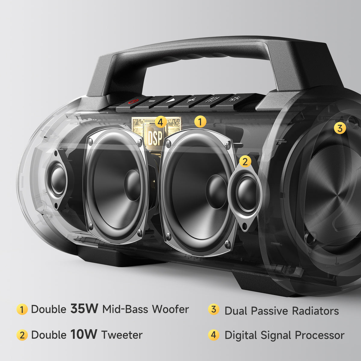 W-KING D10 - 70W Portable Speaker with Microphone – wkingspeaker