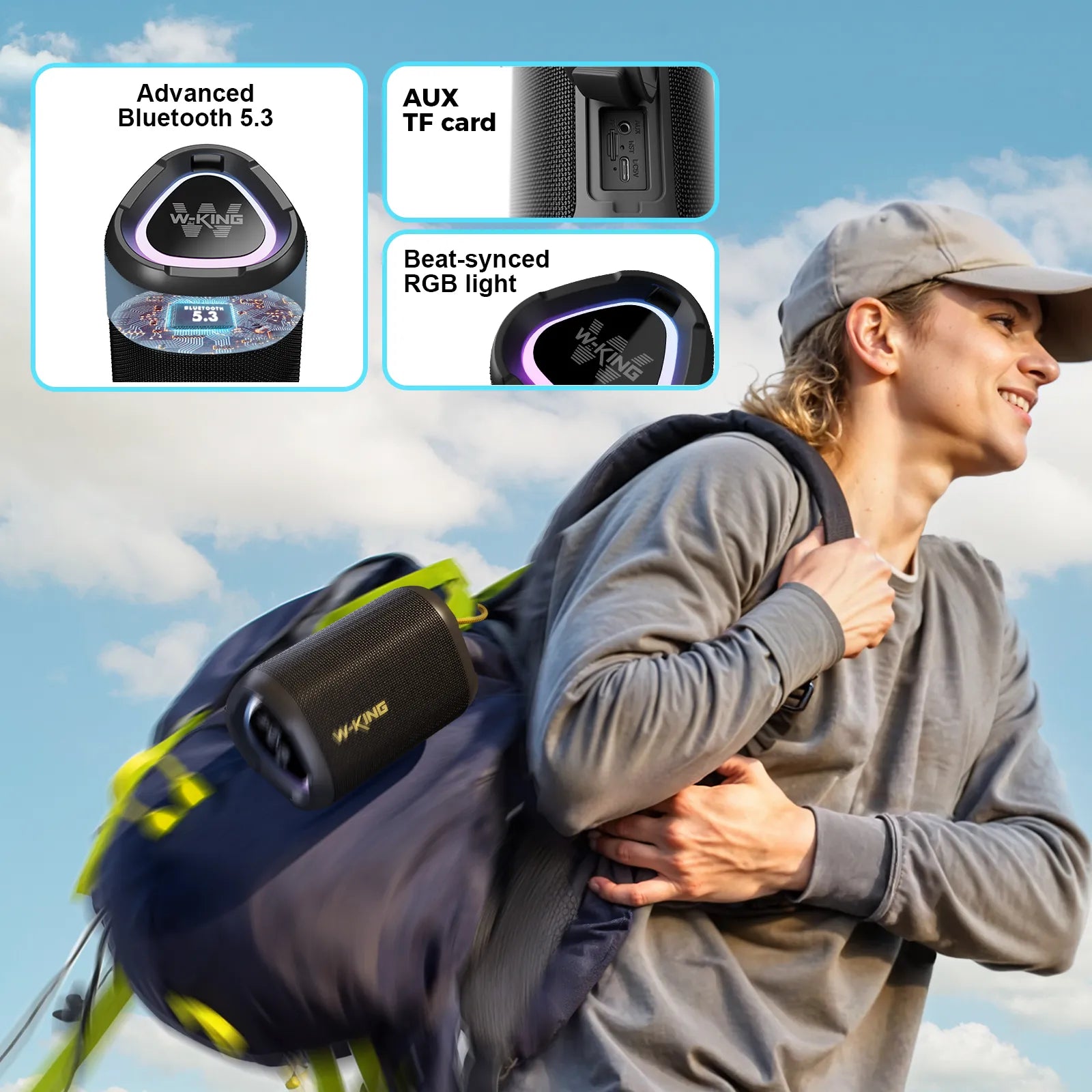 W-KING D110  Portable Bluetooth Speaker