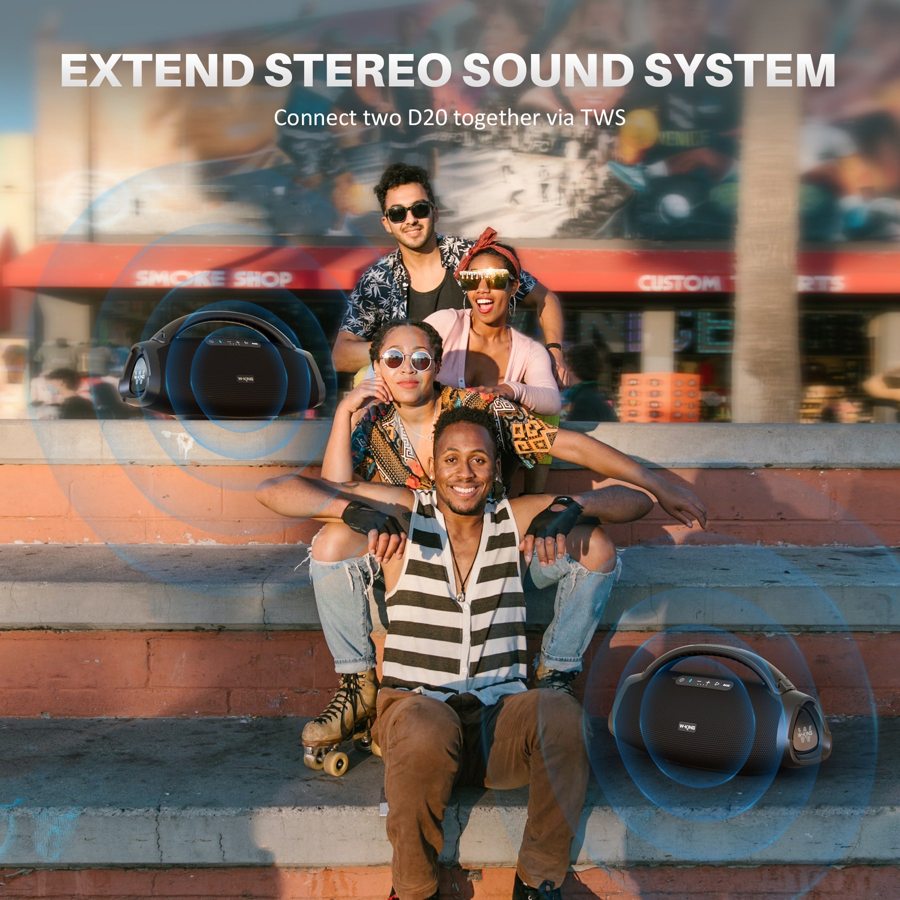 D20 - 300W Output | App Control | Floatable | Mic&Guitar | 5 Drivers ...