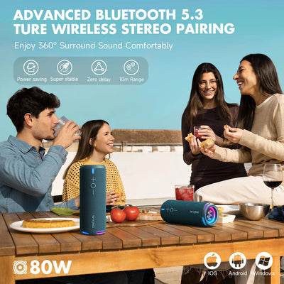 W-KING D320 40W RMS Compact Bluetooth Speaker for Travel