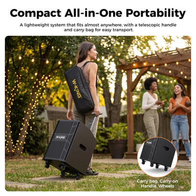 W-KING K22 Karaoke Bluetooth Speaker With Wireless Microphone