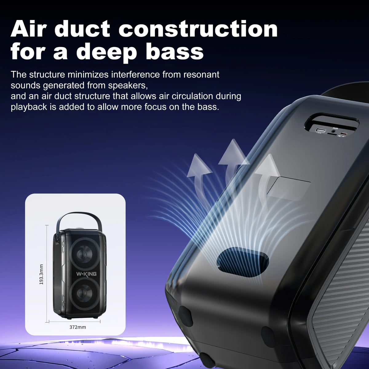 W-KING T9-M2 80W RMS Bluetooth Party Speaker