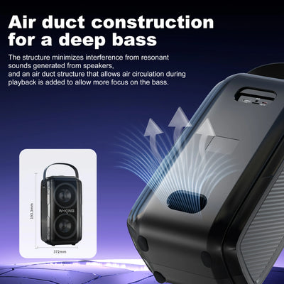W-KING T9-M2 80W RMS Bluetooth Party Speaker