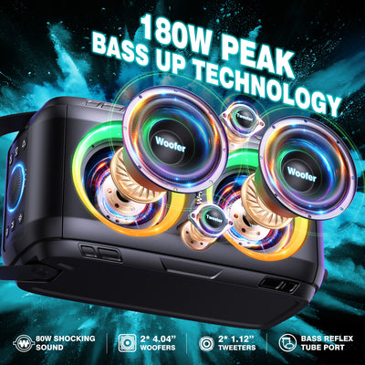 W-KING T9 Karaoke Bluetooth Party Speaker with Wireless Mic