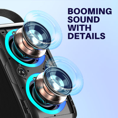 W-KING T9 Karaoke Bluetooth Party Speaker with Wireless Mic
