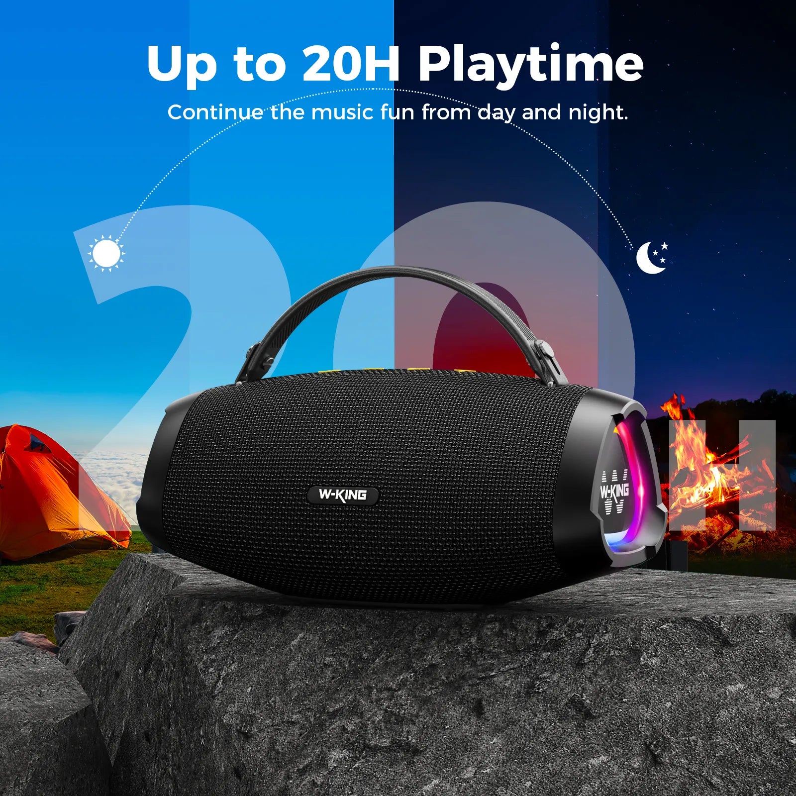 W-KING X10S 50W Outdoor Bluetooth Party Speaker with Deep Bass