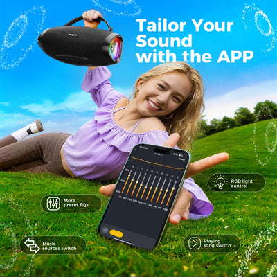 W-KING X10S 50W Outdoor Bluetooth Party Speaker with Deep Bass