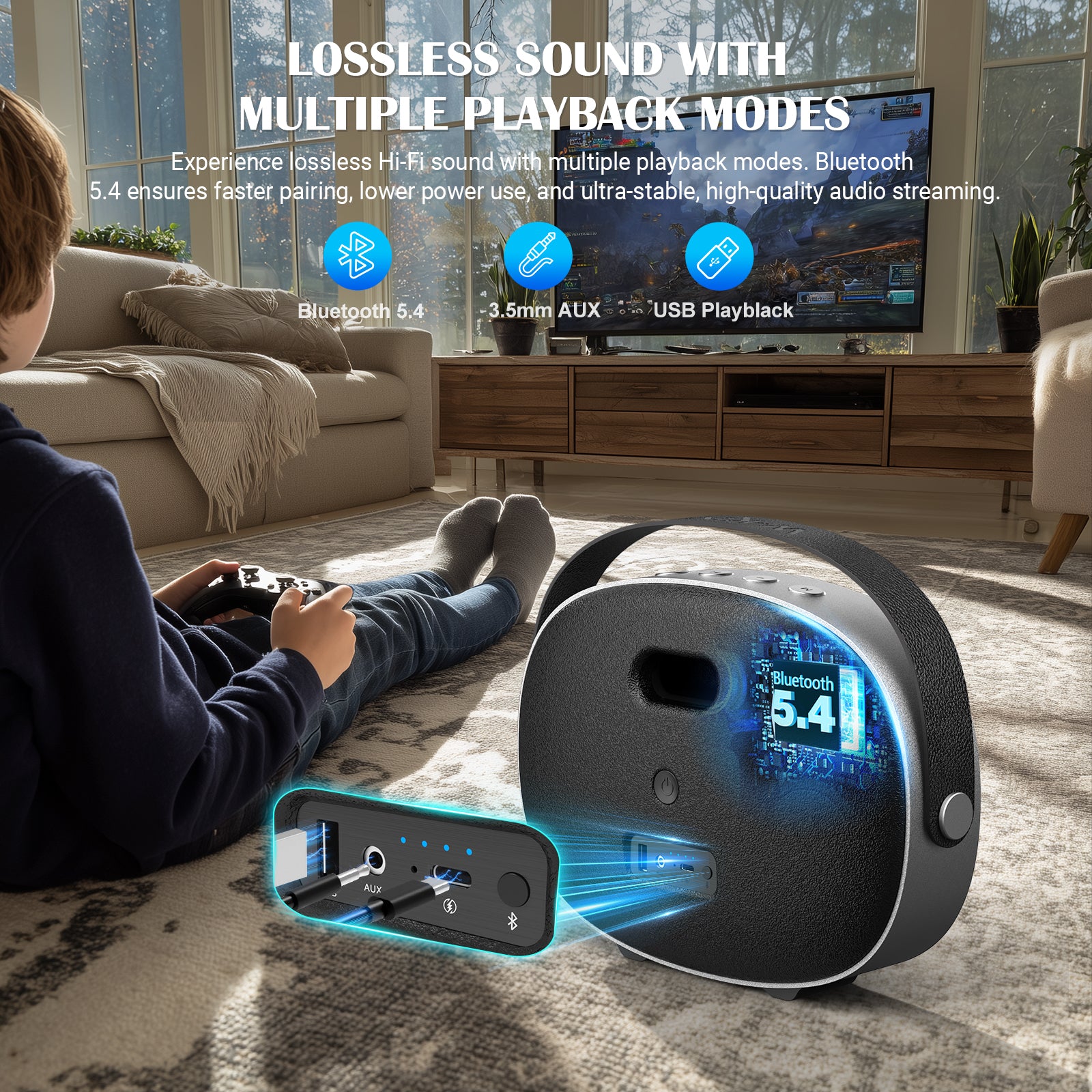 W-KING T8 II Portable Bluetooth Speaker with Deep Bass