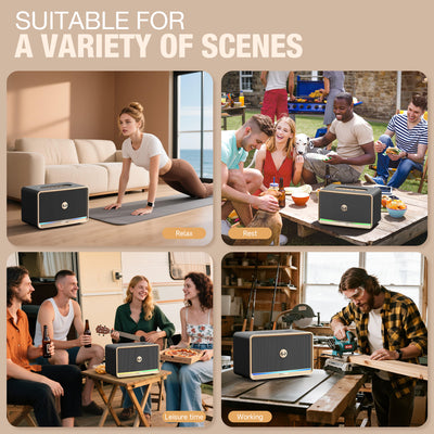 W-KING H330 70W RMS Rugged Outdoor Bluetooth Speaker with Stereo Sound (120W Peak)
