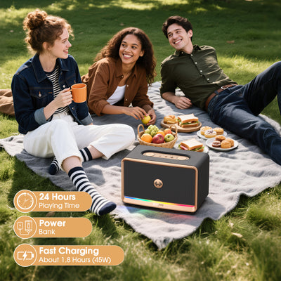 W-KING H330 70W RMS Rugged Outdoor Bluetooth Speaker with Stereo Sound (120W Peak)