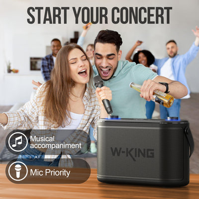 W-KING H10 Karaoke Bluetooth Speaker with Wireless Microphone