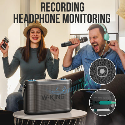 W-KING H10 Karaoke Bluetooth Speaker with Wireless Microphone