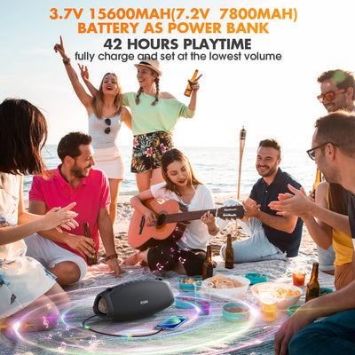 W-KING X10 120W Portable Outdoor Bluetooth Speaker with Powerful Bass